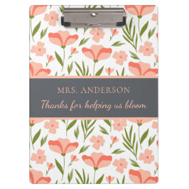 Danke für die Unterstützung der Bloom-Zwischenabla Klemmbrett