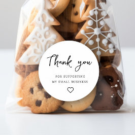 Danke für die Unterstützung meines kleinen Unterne Runder Aufkleber