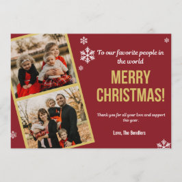 Danke für die Unterstützung Multi Foto Weihnachtsk Einladung