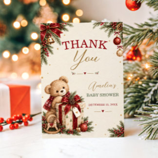 Danke für die Weihnachts-Teddybär-Baby-Party