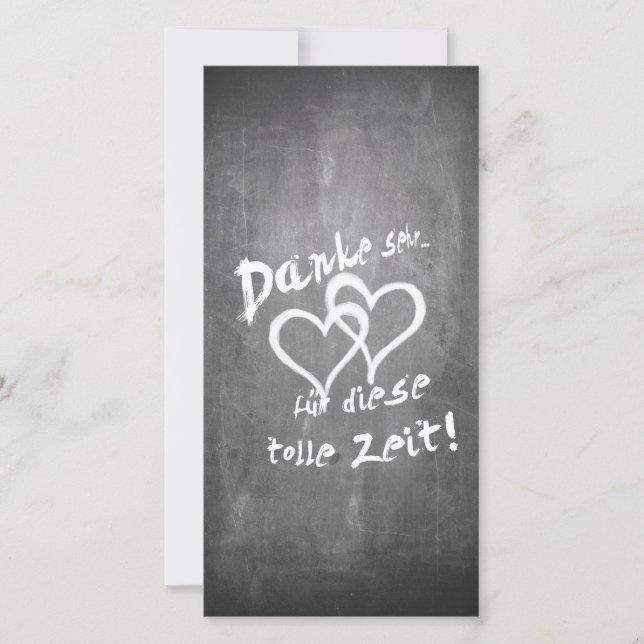 Danke für diese tolle Zeit auf einer Kreidetafel (Vorderseite)