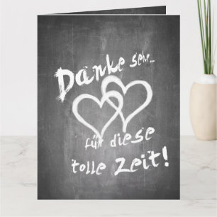 Danke für diese tolle Zeit auf einer Kreidetafel Karte