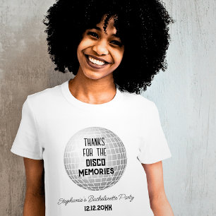 Danke für Disco-Erinnerungen Retro-Junggesellinnen T-Shirt