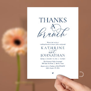 Danke für ein Brunch, Moderne elegante Hochzeit Einladung