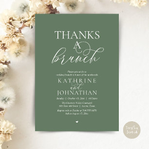 Danke für ein Brunch, Moderne elegante Hochzeit Einladung