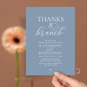 Danke für ein Brunch, Moderne elegante Hochzeit Einladung