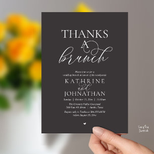 Danke für ein Brunch, moderne klassische Hochzeit Einladung