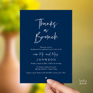 Danke für ein Brunch, postmoderne Hochzeitsfeier Einladung