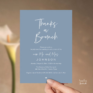 Danke für ein Brunch, postmoderne Hochzeitsfeier Einladung