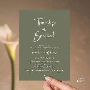 Danke für ein Brunch, postmoderne Hochzeitsfeier Einladung