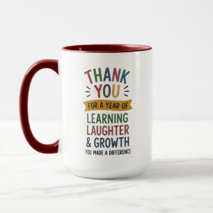 Danke für ein Jahr des Lernens Tasse