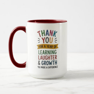 Danke für ein Jahr des Lernens Tasse