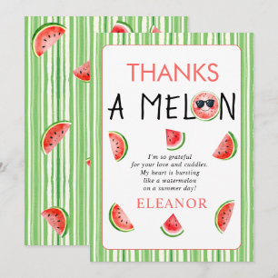 Danke für eine Melone Wasserfarbe Wassermelone 1.
