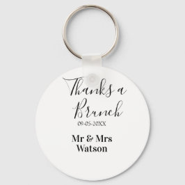 Danke für einen Brunch nach der Hochzeit Name Datu Schlüsselanhänger