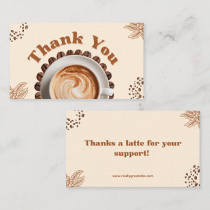 Danke für einen Kaffee Dankeskarten Visitenkarte