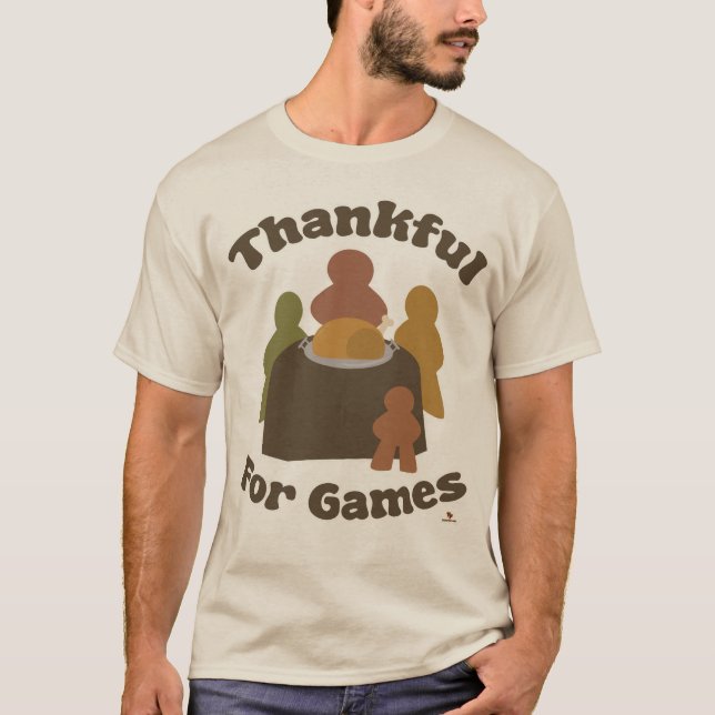 Danke für Games Erntedank Boardgame Slogan T-Shirt (Vorderseite)