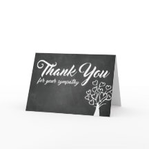 Danke für Ihr Beileid | Chalkboard Tree