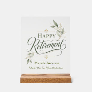 Danke für Ihr Engagement Personalisierter Name Acrylschild