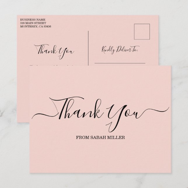 Danke für Ihr Geschäft Postkarte (Vorne/Hinten)