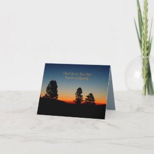 Danke für Ihr Mitgefühl, Sierra Sunrise Grußkarte