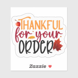 Danke für Ihre Bestellung Aufkleber