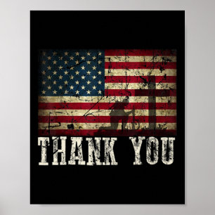 Danke für Ihre Dienste Patriotisch - Veteranen D Poster