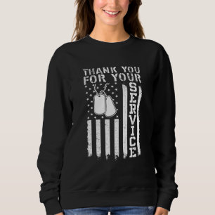 Danke für Ihre Dienste Patriotischer Veteranentag Sweatshirt