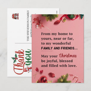 Danke für Ihre Geschäftschristmas-Karten Feiertagspostkarte