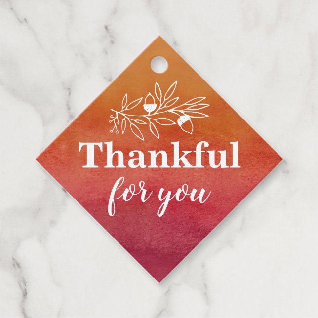 Danke für Ihre Hochzeit im Herbst Engagement Party Geschenkanhänger (Vorderseite)