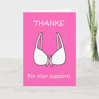 Danke für Ihre Unterstützung Rosa Ribbon Bra