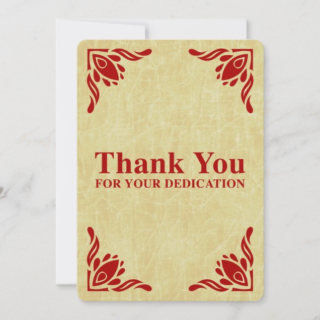 danke für Ihre Widmung Einladung (Vorderseite)