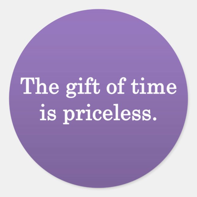 Danke für Ihre Zeit Runder Aufkleber (Vorderseite)