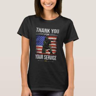 Danke für Ihren Dienst Veteran US-Flagge Veteran T-Shirt