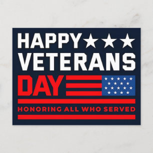 Danke für Ihren Dienst: Veterans Day 2025 Feiertagspostkarte