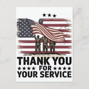 Danke für Ihren Dienst: Veterans Day 2025 Feiertagspostkarte