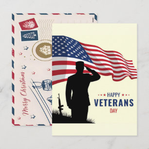 Danke für Ihren Dienst: Veterans Day 2025 Feiertagspostkarte