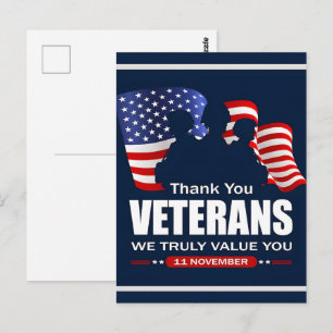 Danke für Ihren Dienst: Veterans Day 2025 Postkarte