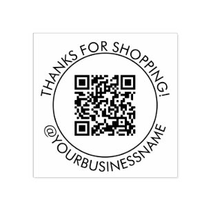 Danke für Ihren Einkauf Ihr QR-Code Gummistempel