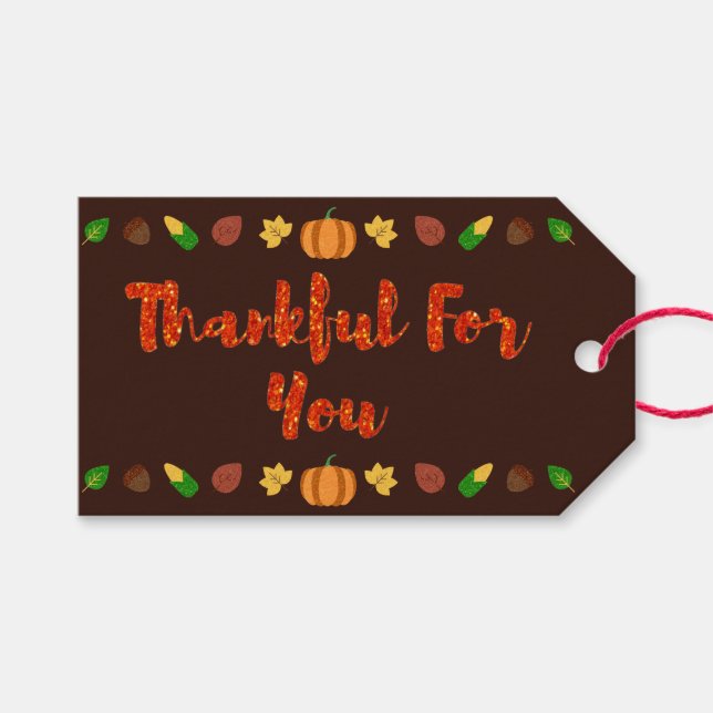 Danke für Ihren Erntedank Geschenkanhänger (Vorderseite (Horizontal))