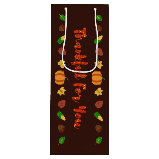 Danke für Ihren Erntedank Geschenktüte Für Weinflaschen (Vorderseite)