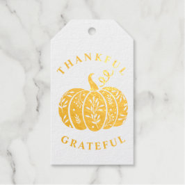 Danke für Ihren Erntedank Goldfoil Geschenkanhänger