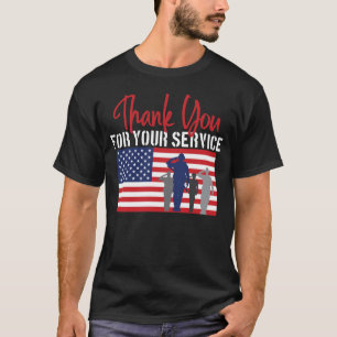 Danke für Ihren Service-patriotischen Veteran T-Shirt