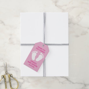 Danke für kommende Abdruck-Babypartybevorzugung Geschenkanhänger
