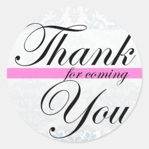 Danke für kommenden rosa Aufkleber