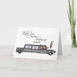 Danke für Limousinenservice Hochzeit-Stickfiguren