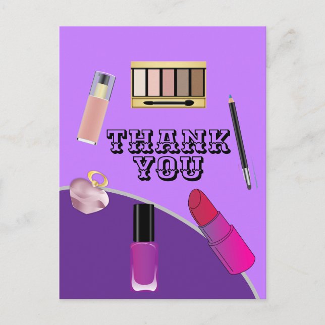 Danke für Make-up-Künstler Postkarte (Vorderseite)