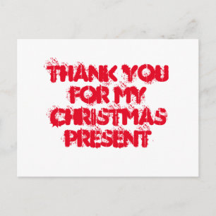 Danke für mein Weihnachtsgeschenk Postkarte