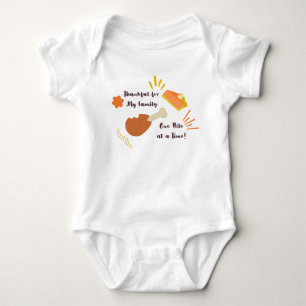 Danke für meine Familie, einen Biss zu einem festl Baby Strampler