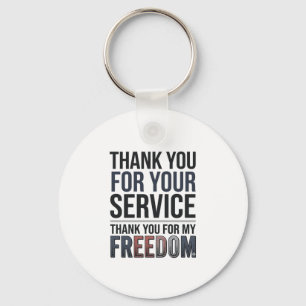 Danke für meine Freiheit Patriotisches Veteran-Shi Schlüsselanhänger