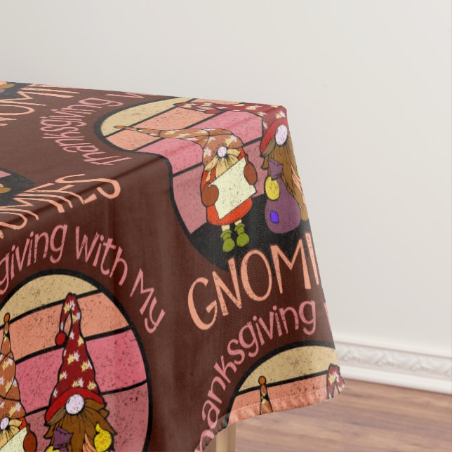 Danke für meine Gnomies Funny Erntedank Herbst Tischdecke (Beispiel)